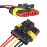 10 pezzi 4P Connettore per auto con spina impermeabile per auto, lunghezza: 10 cm, 5P
