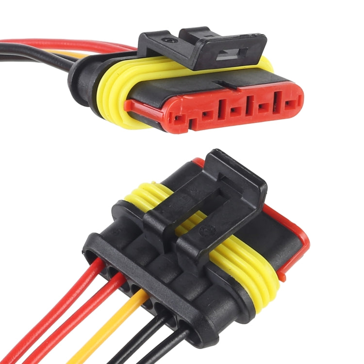 10 pezzi 4P Connettore per auto con spina impermeabile per auto, lunghezza: 10 cm, 5P