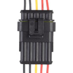 10 pezzi 4P Connettore per auto con spina impermeabile per auto, lunghezza: 10 cm, 5P