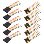 10pcs 5P Spina impermeabile per auto Connettore per auto, lunghezza ： 10 cm, 6P