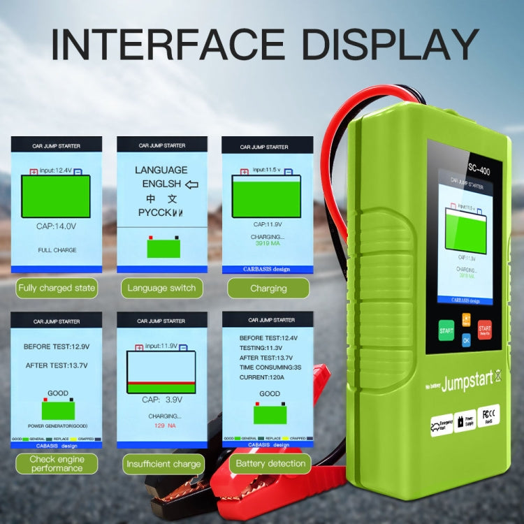 Avviatore di emergenza JDiag TopDiag SC-400 12V Avviatore di emergenza per salto di carica rapida, SC-400