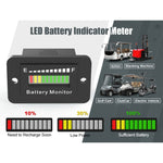 BM210 Veicoli elettrici/carrelli da golf Indicatore di batteria a LED Tensione regolabile 12V-72V, BM210