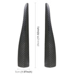 1 paio di strisce paraurti in silicone per auto in fibra di carbonio, stile: corto, Carbon Fiber