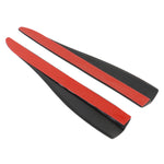 1 paio di strisce paraurti in silicone per auto in fibra di carbonio, stile: corto, Carbon Fiber