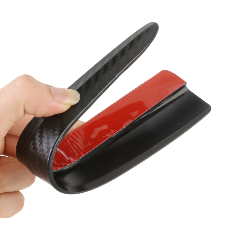 1 paio di strisce paraurti in silicone per auto in fibra di carbonio, stile: corto, Carbon Fiber
