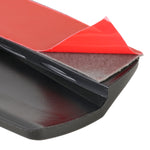 1 paio di strisce paraurti in silicone per auto in fibra di carbonio, stile: corto, Carbon Fiber
