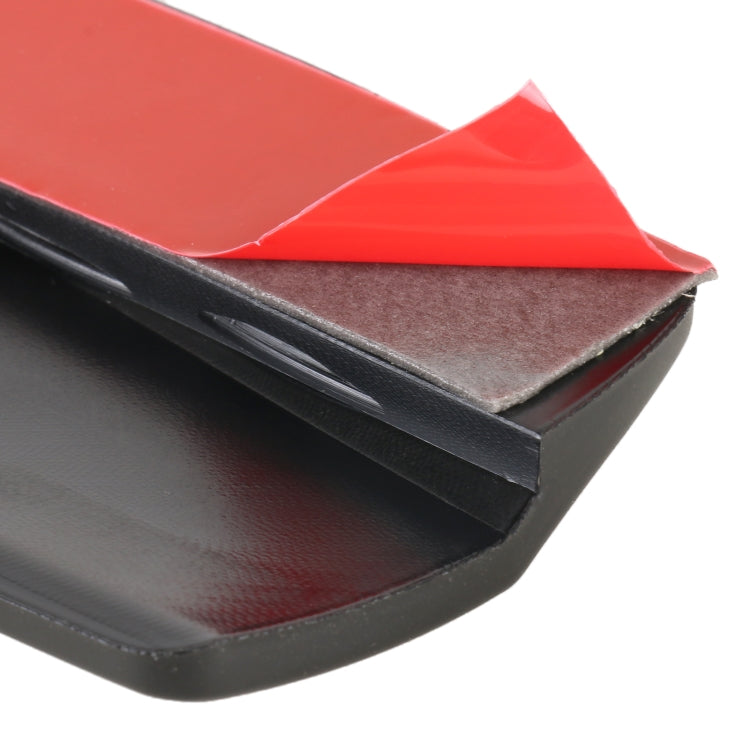 1 paio di strisce paraurti in silicone per auto in fibra di carbonio, stile: corto, Carbon Fiber
