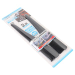 1 paio di strisce paraurti in silicone per auto in fibra di carbonio, stile: corto, Carbon Fiber