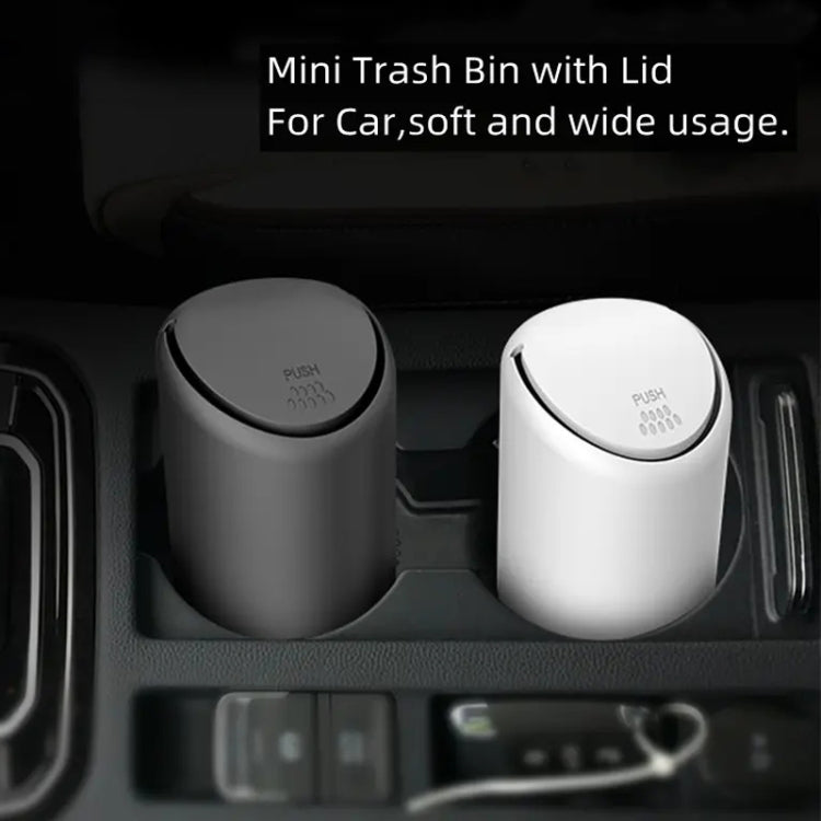 3R-2114 Mini pattumiera multifunzionale per auto, 3R-2114(Black), 3R-2114(White)