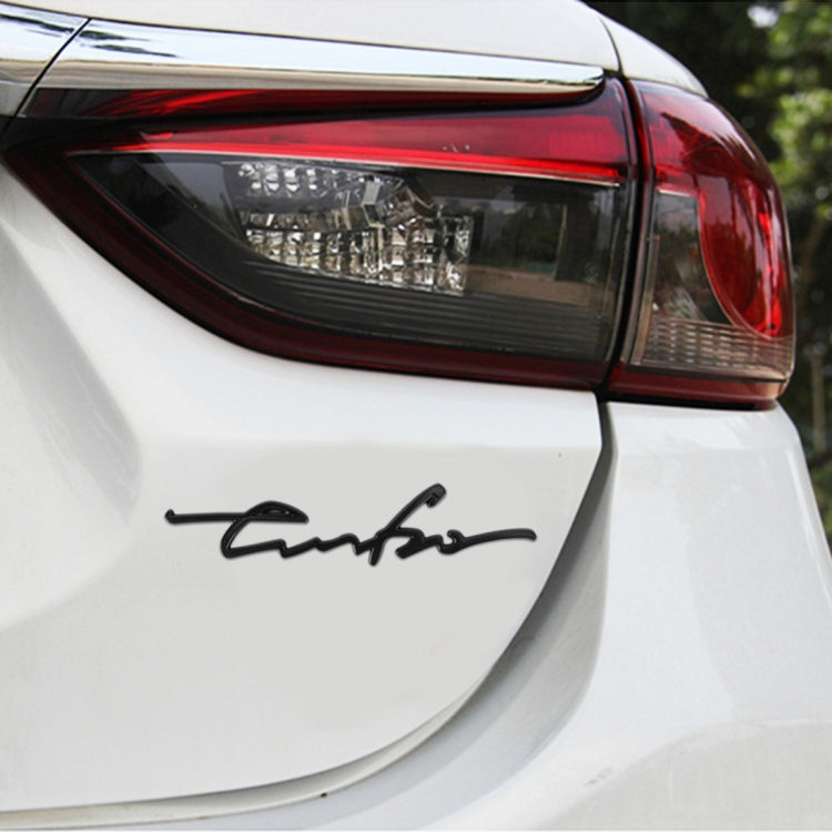 Adesivi decorativi personalizzati in lega di alluminio per auto, dimensioni: 16x3,5x04 cm