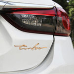 Adesivi decorativi personalizzati in lega di alluminio per auto, dimensioni: 16x3,5x04 cm