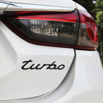Auto TURBO Adesivi decorativi personalizzati in lega di alluminio, dimensioni: 13x3x0,3 cm