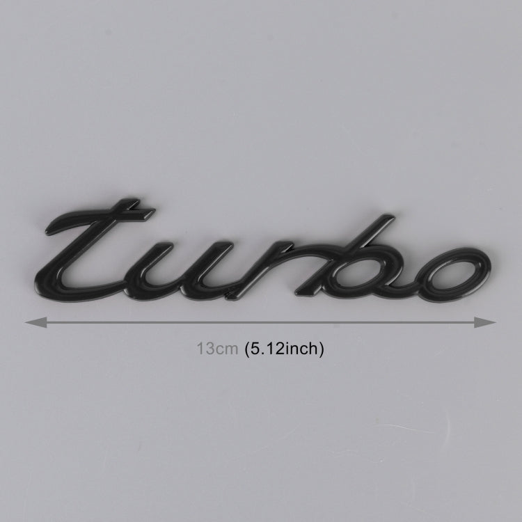 Auto TURBO Adesivi decorativi personalizzati in lega di alluminio, dimensioni: 13x3x0,3 cm
