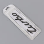 Auto TURBO Adesivi decorativi personalizzati in lega di alluminio, dimensioni: 13x3x0,3 cm