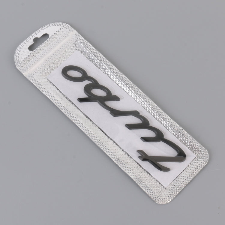 Auto TURBO Adesivi decorativi personalizzati in lega di alluminio, dimensioni: 13x3x0,3 cm