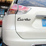 Auto TURBO Adesivi decorativi personalizzati in lega di alluminio, dimensioni: 13x3x0,3 cm