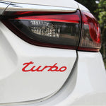 Auto TURBO Adesivi decorativi personalizzati in lega di alluminio, dimensioni: 13x3x0,3 cm