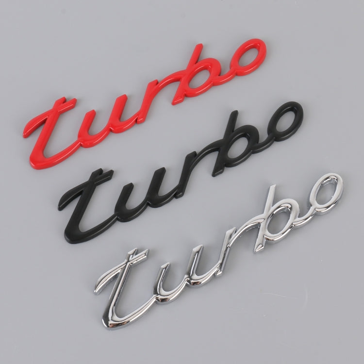 Auto TURBO Adesivi decorativi personalizzati in lega di alluminio, dimensioni: 13x3x0,3 cm