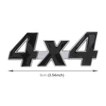 Adesivo decorativo personalizzato in lega di alluminio con numero auto 4 x 4, dimensioni: 9 x 3,5 x 2,3 cm