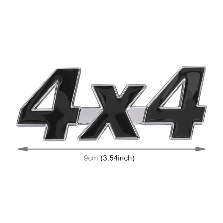 Adesivo decorativo personalizzato in lega di alluminio con numero auto 4 x 4, dimensioni: 9 x 3,5 x 2,3 cm
