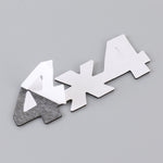 Adesivo decorativo personalizzato in lega di alluminio con numero auto 4 x 4, dimensioni: 9 x 3,5 x 2,3 cm