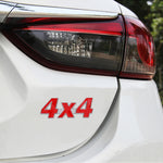Adesivo decorativo personalizzato in lega di alluminio con numero auto 4 x 4, dimensioni: 9 x 3,5 x 2,3 cm