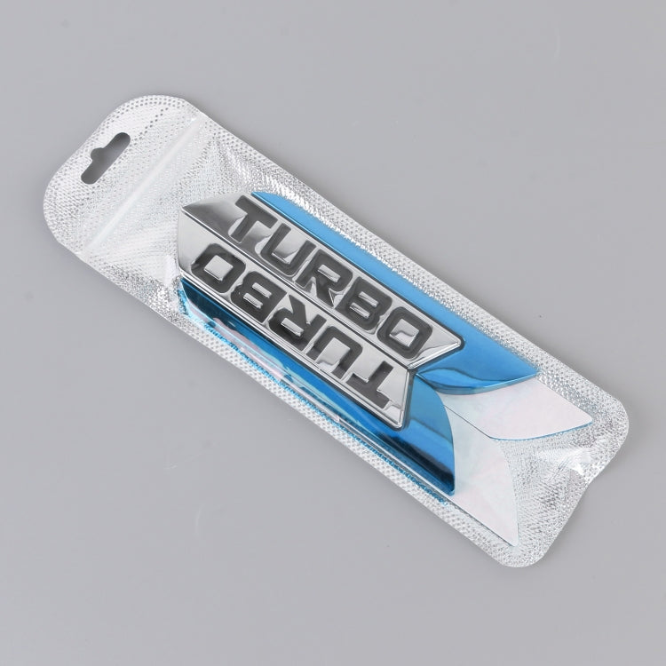 1 paio di adesivi decorativi personalizzati in lega di alluminio per auto Turbo, dimensioni: 11,5 x 2,5 x 0,5 cm, Turbo