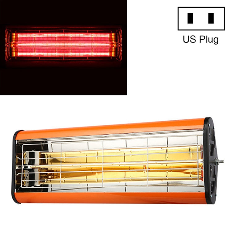 220V 1050W Luce di calore Asciugatore a infrarossi Vernice spray Riscaldamento Lampada polimerizzante Riscaldatore per cabina di cottura, spina americana, 1050W, US Plug