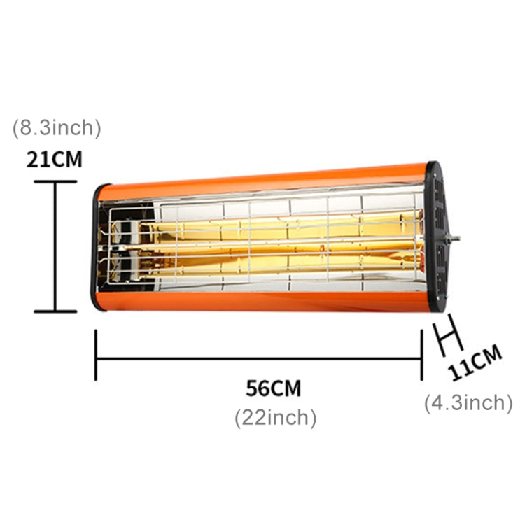 220V 1050W Luce di calore Asciugatore a infrarossi Vernice spray Riscaldamento Lampada polimerizzante Riscaldatore per cabina di cottura, spina americana, 1050W, US Plug