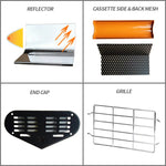 220V 1050W Luce di calore Asciugatore a infrarossi Vernice spray Riscaldamento Lampada polimerizzante Riscaldatore per cabina di cottura, spina americana, 1050W, US Plug