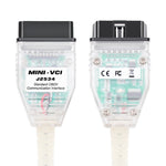 Cavo diagnostico singolo USB-OBD2 a 16 pin MINI VCI FT232RL per Toyota TIS Techstream, FT232RL