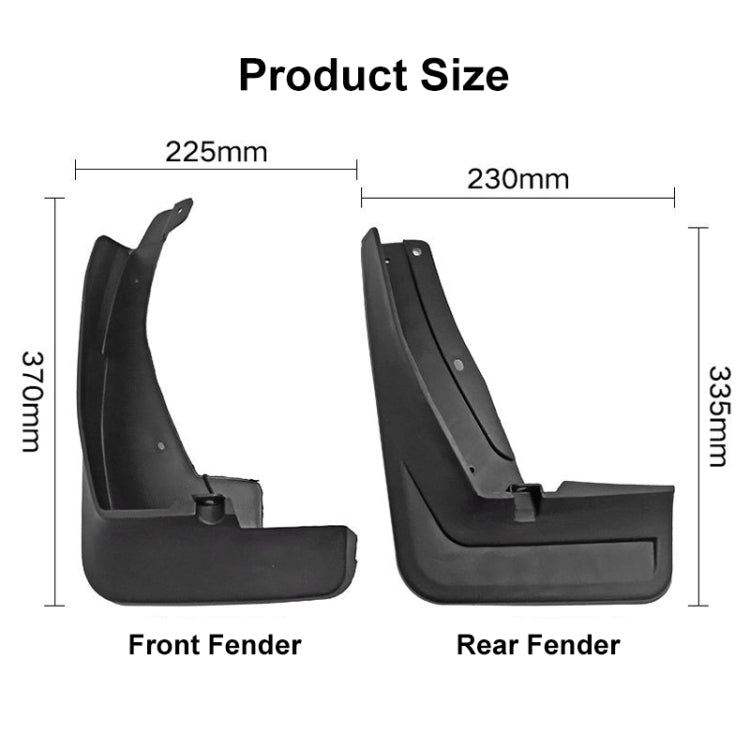 Per Volkswagen Tiguan LR-Line 2018-2020 4 pz/set Auto Auto In Plastica Morbida Paraspruzzi Parafango Guardia, For Volkswagen Tiguan LR-Line 2018-2020