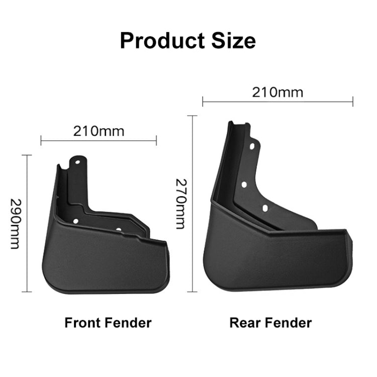 Per Polestar 2 4 pezzi/set paraspruzzi in plastica morbida per auto, For Polestar 2