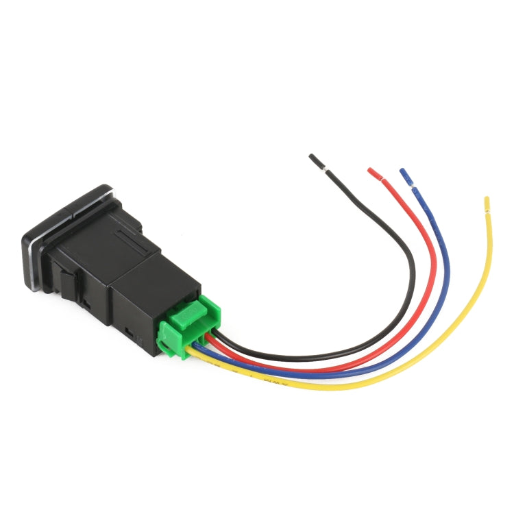 TS-202 Piccolo interruttore a doppio comando per Toyota con luce blu-verde per auto con serratura, with Lock 3