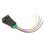 TS-202 Piccolo interruttore a doppio comando per Toyota con luce blu-verde per auto con serratura, with Lock 5