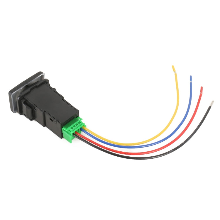 TS-202 Piccolo interruttore a doppio comando per Toyota con luce blu-verde per auto con serratura, with Lock 5