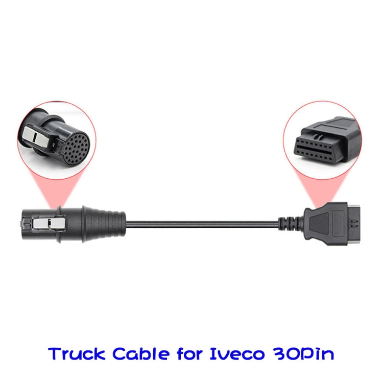 Per cavo adattatore camion Iveco da 30 pin maschio a OBDII 16 pin femmina, For Iveco