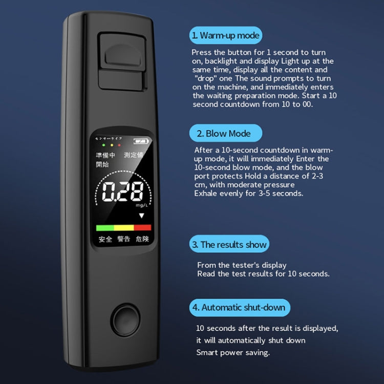 CSY-100 Tester per alcol digitale ad alta precisione con soffiaggio d'aria portatile