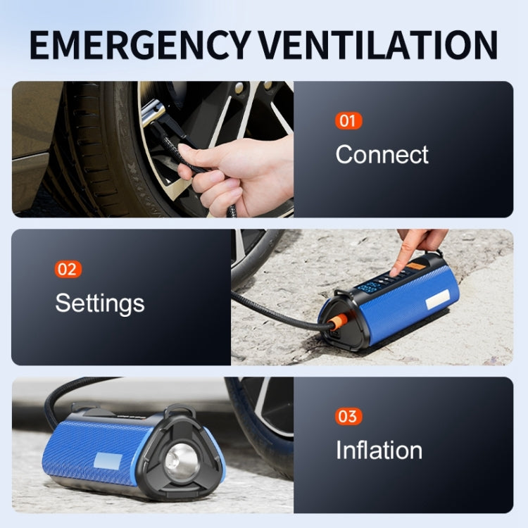 TS03C 6000mAh + Borsa EVA Macchina integrata con pompa di aria per avviamento di emergenza per auto, versione bassa, Low Version
