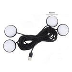 Luce d'atmosfera LED RGB per auto 4 in 1 USB, Ice Blue Light, Pink Light, White Light