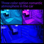 Luce d'atmosfera LED RGB per auto 4 in 1 USB, Ice Blue Light, Pink Light, White Light