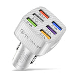 Caricabatteria da auto luminescente USB BK-360 6 in 1 QC3.0+3.1A, BK-360