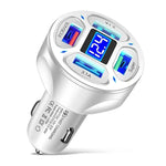 Caricabatteria da auto a ricarica rapida con display digitale 4 in 1 da 66 W con voltmetro, 66W