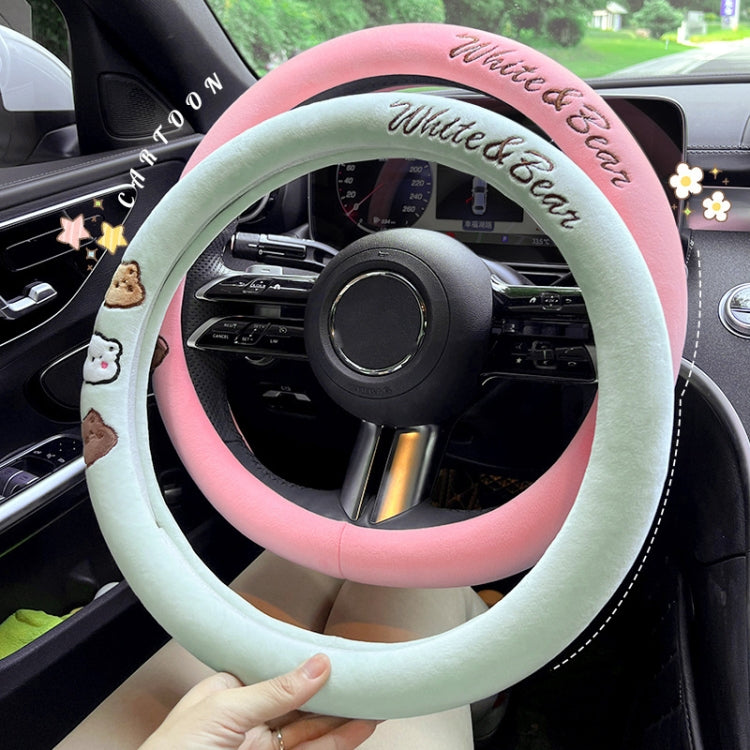 Coprivolante auto in peluche antiscivolo diametro 38 cm