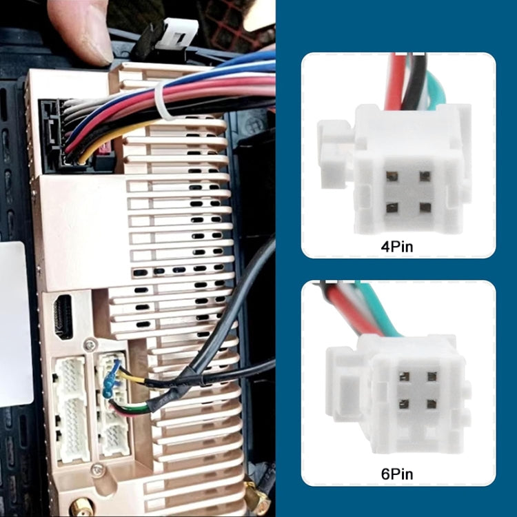 Cablaggio per navigazione Android Palminfo a 6 pin con doppia connessione USB, 6 Pin Dual USB