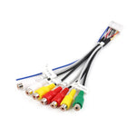 Palminfo Navigazione Android Spina a 20 pin RCA Video Audio Linea di coda modificata, Video Audio Cable