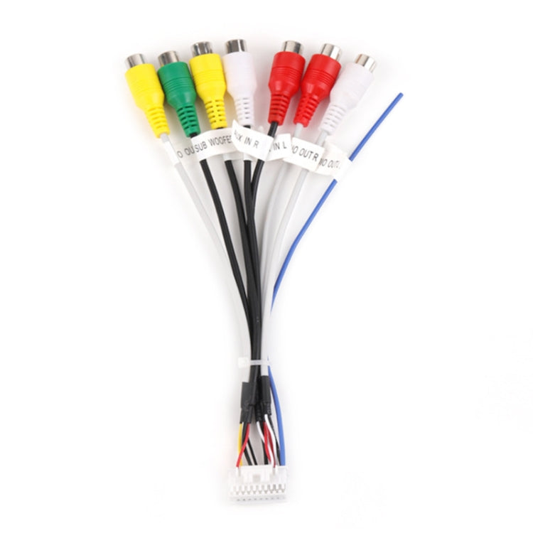 Palminfo Navigazione Android Spina a 20 pin RCA Video Audio Linea di coda modificata, Video Audio Cable