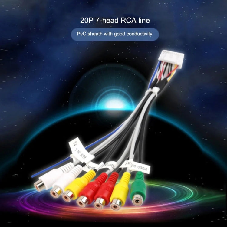 Palminfo Navigazione Android Spina a 20 pin RCA Video Audio Linea di coda modificata, Video Audio Cable