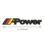 Adesivi decorativi personalizzati in metallo potente stile bandiera Germania per auto, dimensioni: 14x3x0,3 cm, Germany Flag Style Power