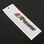 Adesivi decorativi personalizzati in metallo potente stile bandiera Germania per auto, dimensioni: 14x3x0,3 cm, Germany Flag Style Power